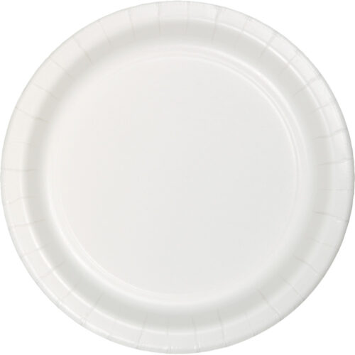 Lėkštutės, baltos (8 vnt./23 cm)