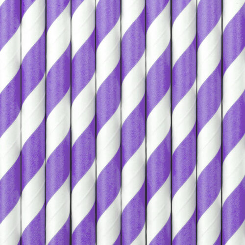 Šiaudeliai, violetiniai plačiai dryžuoti (10 vnt.)