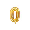 Folinis balionas "0", auksinis (35 cm)