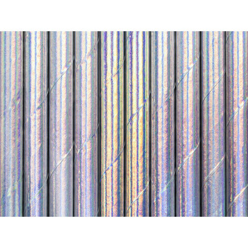 Perlamutrinės spalvos šiaudeliai (19,5 cm./10 vnt.)