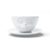 Porcelianinis puodelis su lėkštute "Snoozy", baltas 200ml