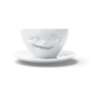 Porcelianinis puodelis su lėkštute "Winking", baltas 200ml