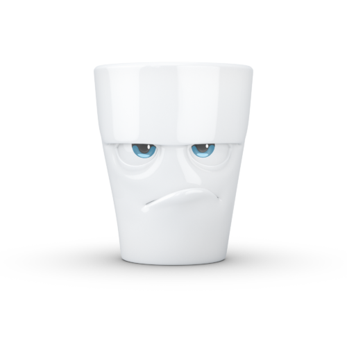 Porcelianins puodelis su ąsele „Grumpy”, spalvotas 350ml