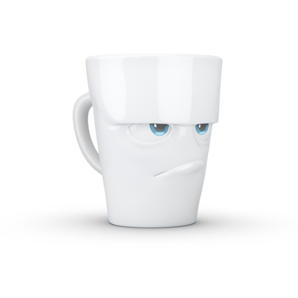 Porcelianins puodelis su ąsele „Grumpy”, spalvotas 350ml